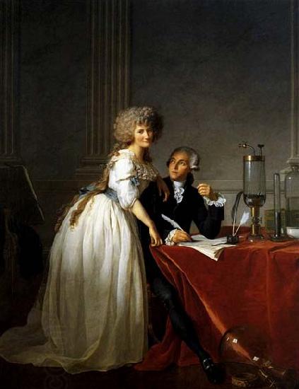 Jacques-Louis  David Portrait of Antoine-Laurent and Marie-Anne Lavoisier oil painting picture